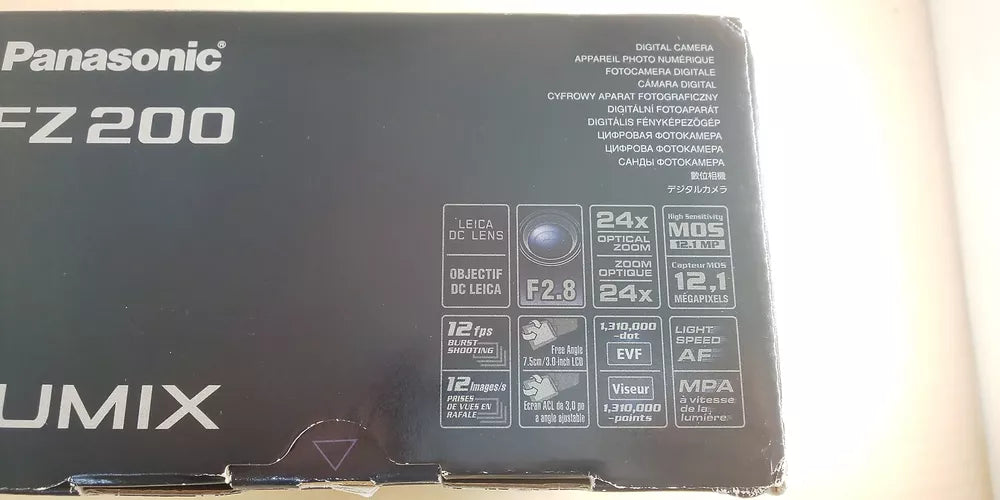 Panasonic Lumix DMC-FZ200 Digital Camera – 12.1 MP, 24× Optical Zoom, Black - cameraavenue