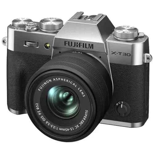 Fujifilm X-T30 II Silver Body with Lens XC 15-45mm Silver - cameraavenue