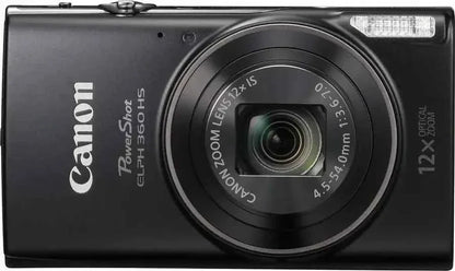 Canon PowerShot ELPH 360 HS 20.2-Megapixel Digital Camera - Black - cameraavenue