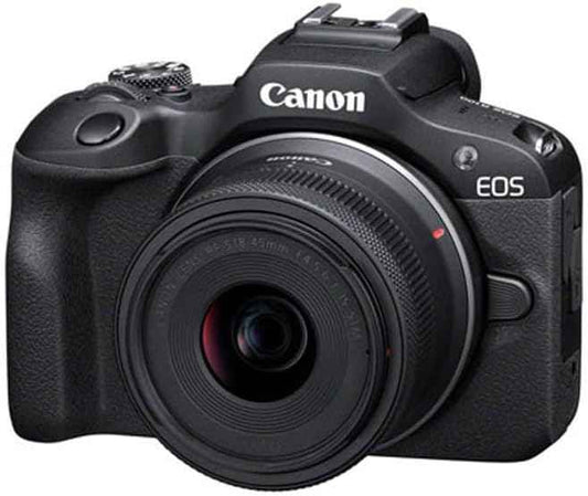 Canon EOS R100 Mirrorless Camera (24.1 MP, 4K Video) with RF-S 18-45mm Lens — Black - cameraavenue