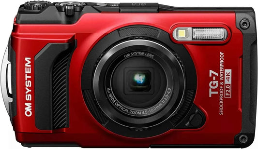 OM SYSTEM OLYMPUS Tough TG-7 Red Compact Digital Camera - cameraavenue