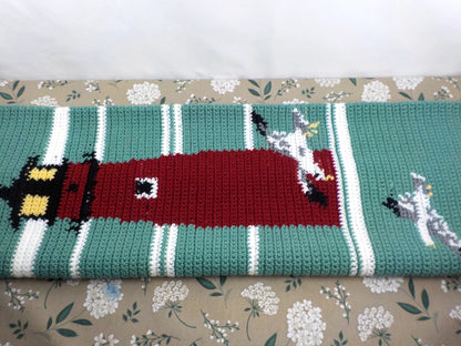 Hand Made Crochet Lighthouse Throw