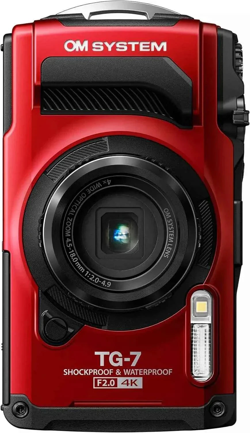 OM SYSTEM OLYMPUS Tough TG-7 Red Compact Digital Camera - cameraavenue