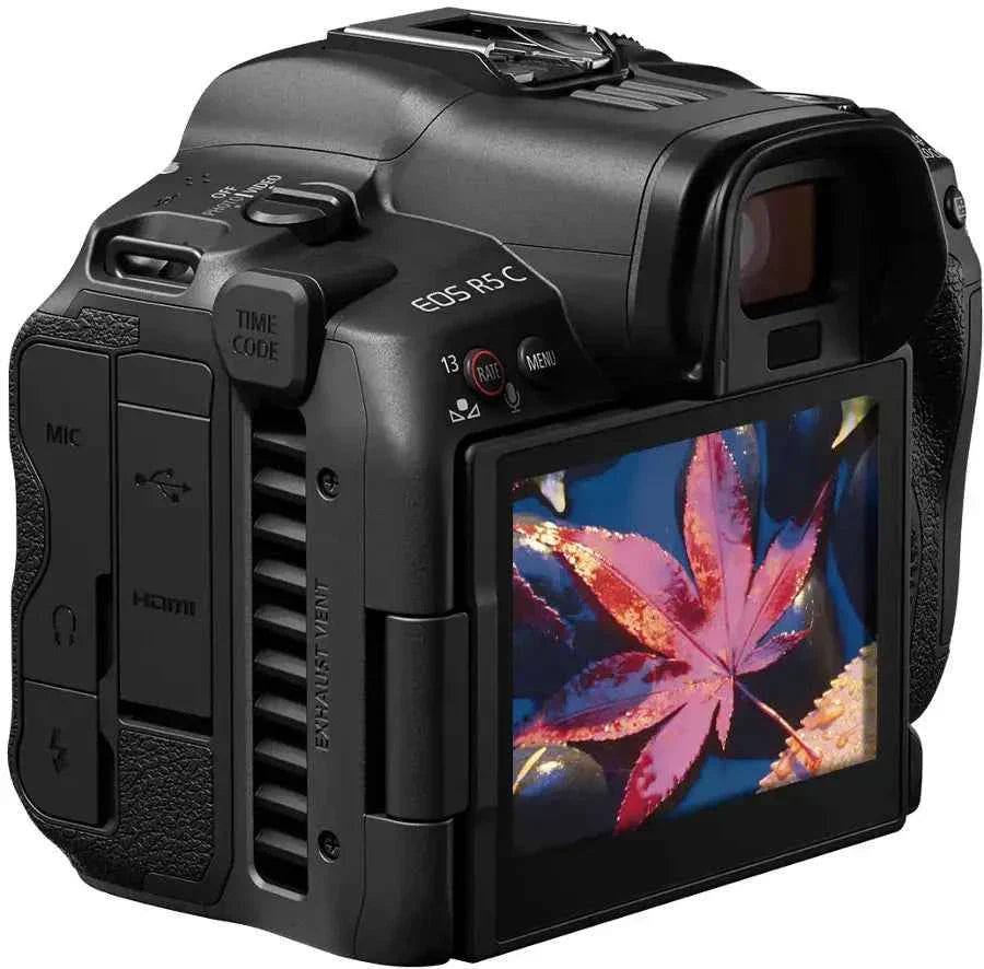 Canon EOS R5 C 8K Video Mirrorless Cinema Camera with RF24-105mm f/4 L IS USM Lens - Black - cameraavenue