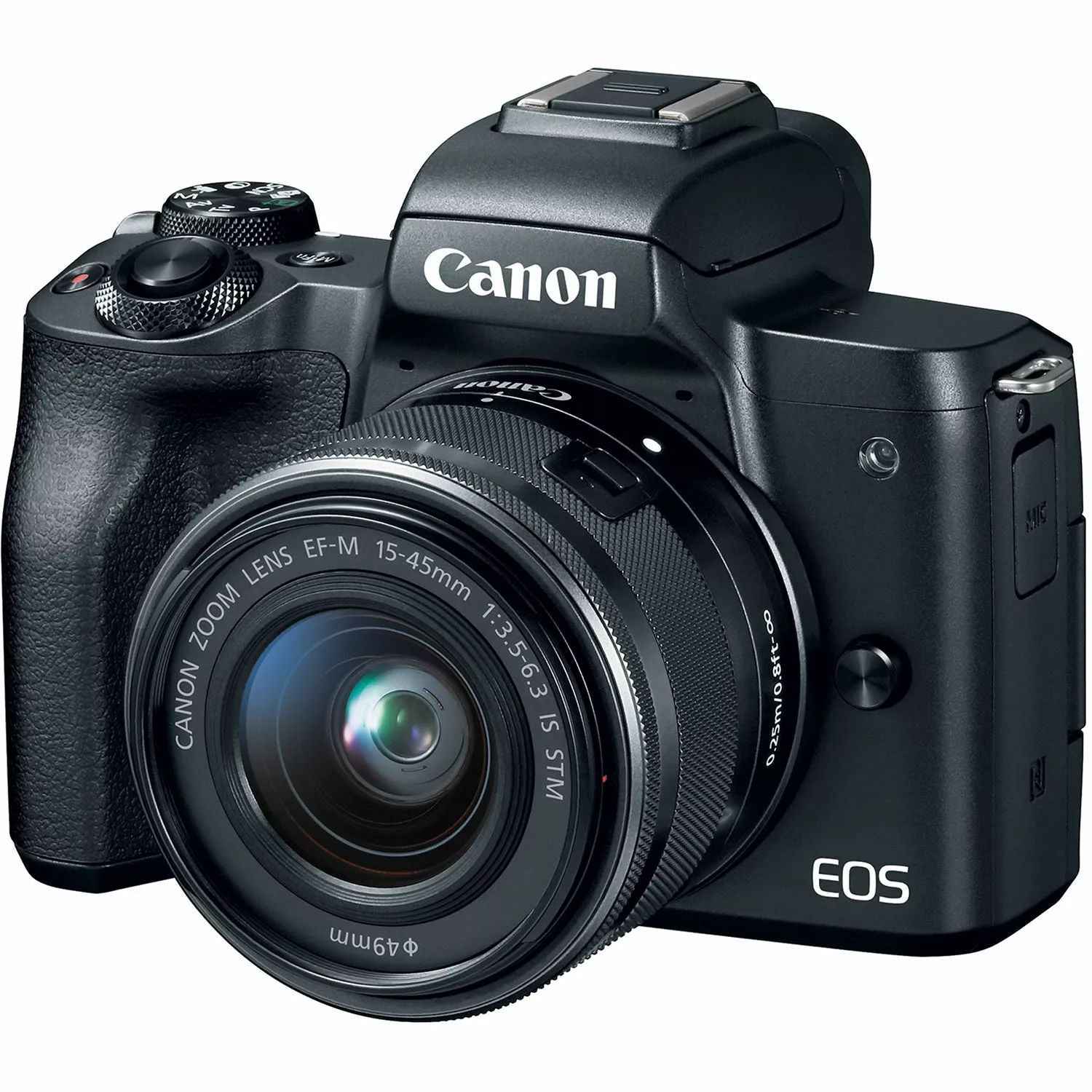 Canon EOS M50 Mirrorless Digital Camera with 15-45mm EF-M IS STM Lens (Black) - cameraavenue