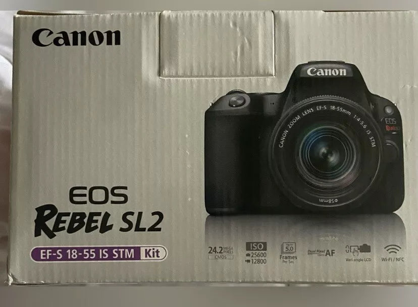 Canon EOS Rebel SL2 24.2 MP Digital SLR Camera (Body Only) – Black - cameraavenue