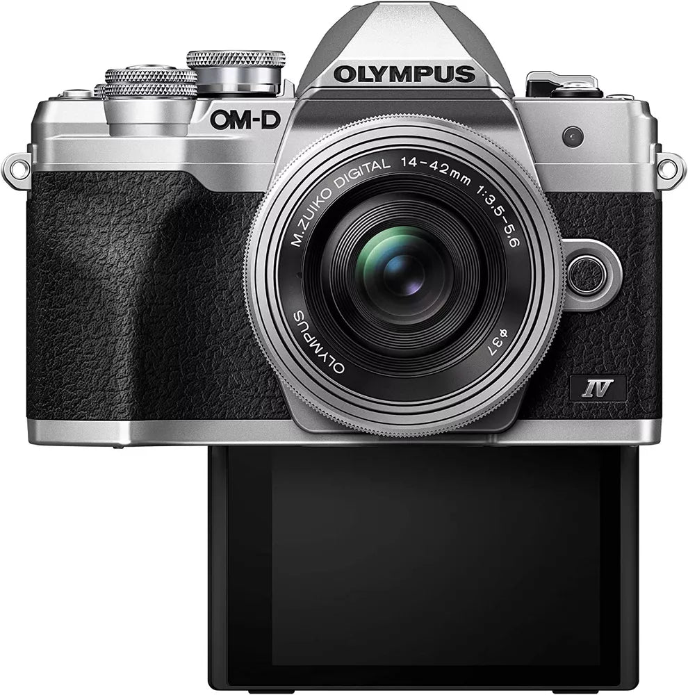 Olympus OM-D E-M10 Mark IV Mirrorless Camera with M.Zuiko Digital ED 14-42 mm F3.5-5.6 EZ Lens Kit (Black) - cameraavenue