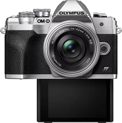 Olympus OM-D E-M10 Mark IV Mirrorless Camera with M.Zuiko Digital ED 14-42 mm F3.5-5.6 EZ Lens Kit (Black) - cameraavenue