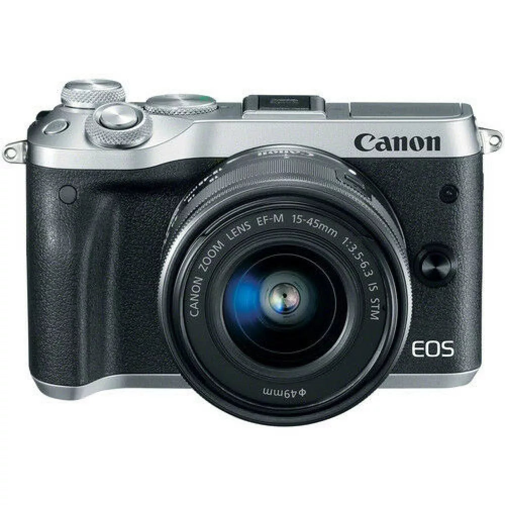 Canon EOS M6 Mirrorless Camera with EF-M 15-45mm Lens — Silver - cameraavenue