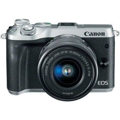 Canon EOS M6 Mirrorless Camera with EF-M 15-45mm Lens — Silver - cameraavenue