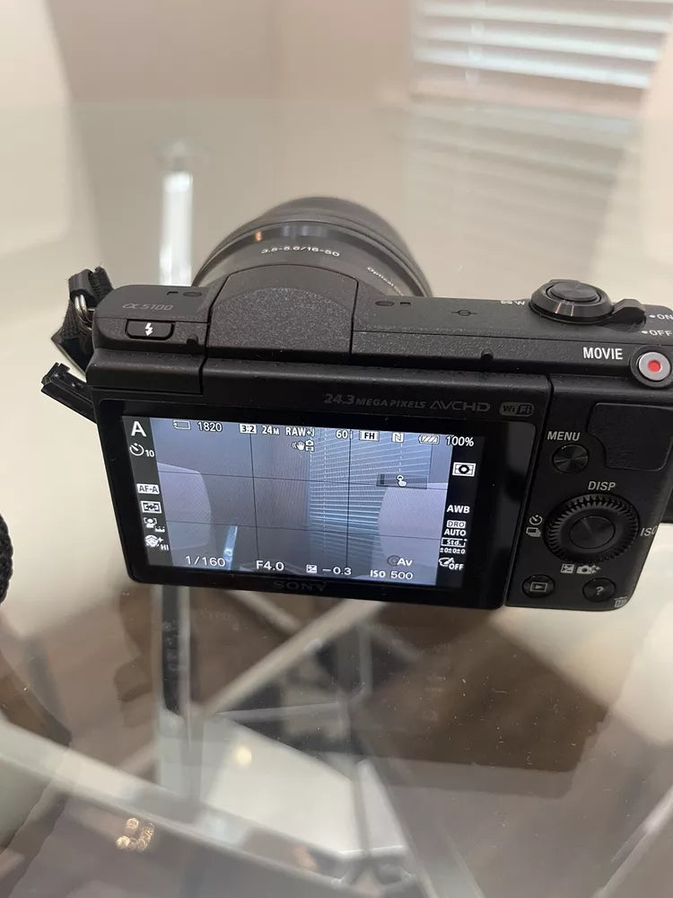 Sony Alpha a5100 24.3MP Mirrorless Digital Camera with E PZ 16-50mm Lens – Black - cameraavenue