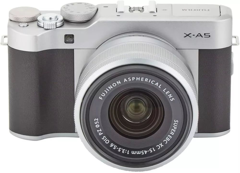 Fujifilm X-A5 24.2 MP Mirrorless Digital Camera with XC 15-45 mm Lens Kit — Silver - cameraavenue