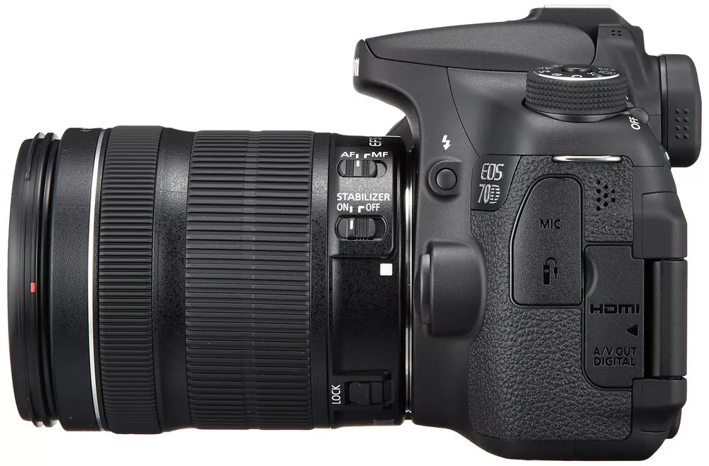 Canon EOS 70D 20.2MP DSLR Camera with EF-S 18-135mm IS STM Lens — Black - cameraavenue