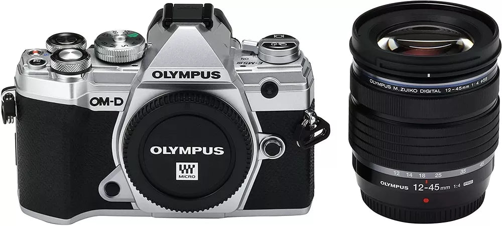 Olympus OM-D E-M5 Mark III Mirrorless Camera + M.Zuiko 12-45mm F4 PRO Lens — Silver - cameraavenue