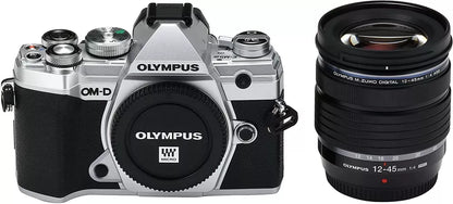 Olympus OM-D E-M5 Mark III Mirrorless Camera + M.Zuiko 12-45mm F4 PRO Lens — Silver - cameraavenue