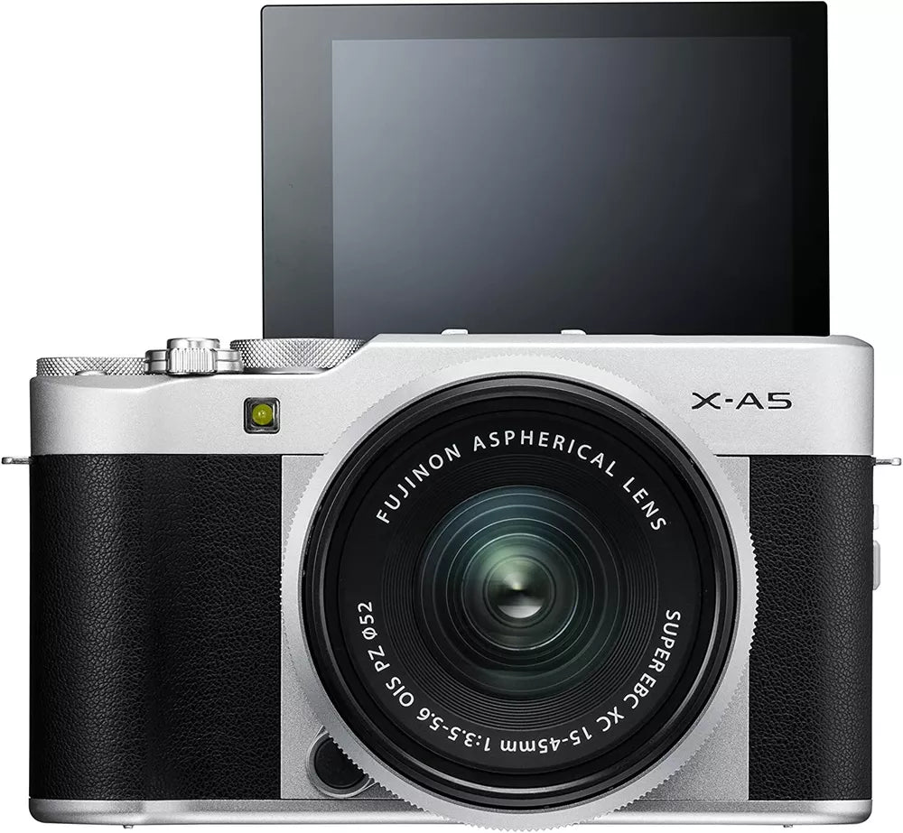 Fujifilm X-A5 24.2 MP Mirrorless Digital Camera with XC 15-45 mm Lens Kit — Silver - cameraavenue