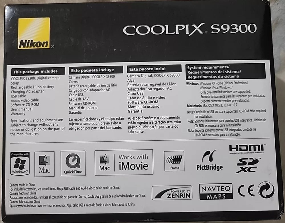 Nikon COOLPIX S9300 16.0 MP Compact Digital Camera – Black - cameraavenue