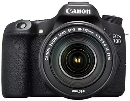 Canon EOS 70D 20.2MP DSLR Camera with EF-S 18-135mm IS STM Lens — Black - cameraavenue