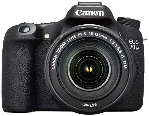 Canon EOS 70D 20.2MP DSLR Camera with EF-S 18-135mm IS STM Lens — Black - cameraavenue
